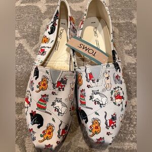 Toms Shoes Nwt Toms Belmont Holiday Cats